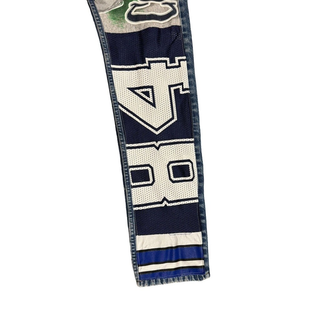 Vintage Dallas Cowboys Authentic DeepThree Levi's Jersey Patchwork Jeans NWT - Picture 8 of 13